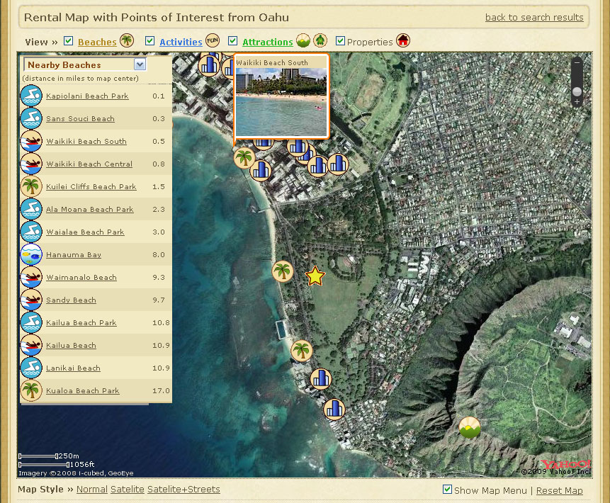 HawaiiGaga.com is a search engine for Hawaii vacation rentals. Our search engine has done all the hard work and discovered Hawaiis best rentals and uncovered dozens of specials. Use the search engines powerful search tools will help you find the rental thats perfect for you:- Dozens of specials from all around Hawaii.- Thousands of hawaii vacation rentals to chose from. - Save time by searching nearly 3000 rentals that publish vacancy calendars!- Hundreds of panoramic Hawaii pictures.- All sorts of guides help you plan your vacation.- Interactive maps show you where the beaches and attractions are relative to your rental Location: Oahu, Maui, Big Island, Kauaiits NOT ok to contact this poster with services or other commercial interests		