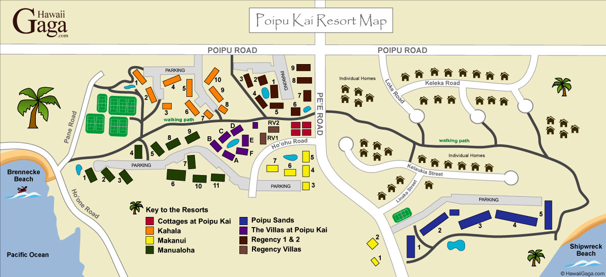 Poipu Kai Resort Map