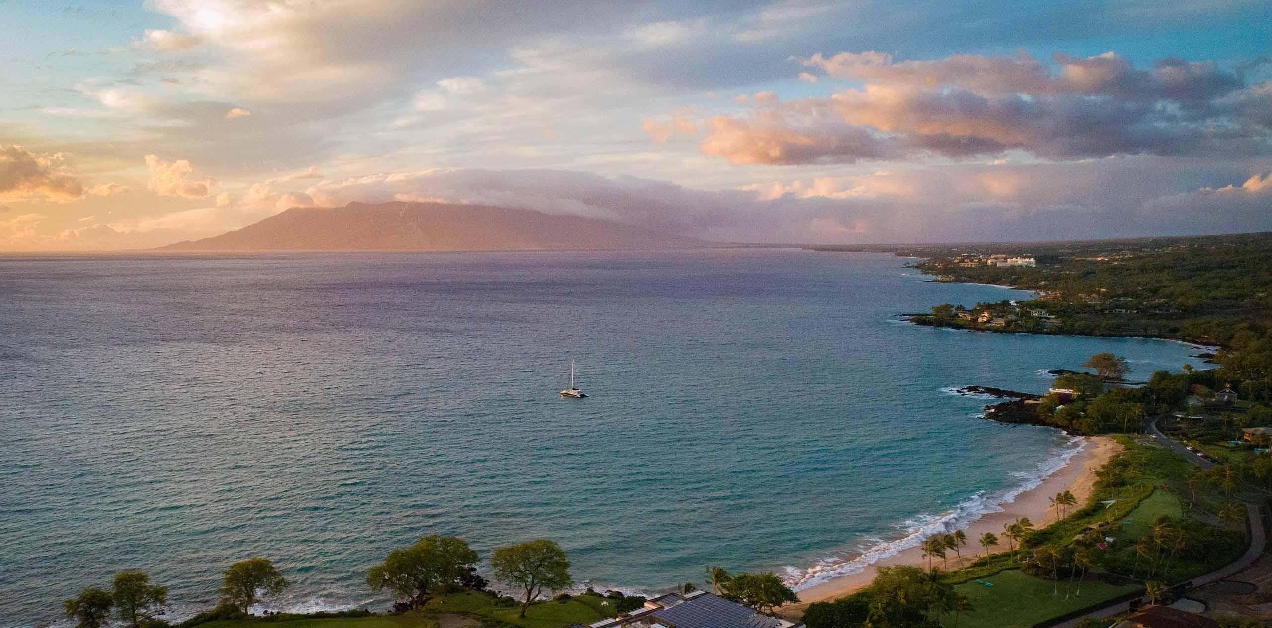 Sunset over the Makena coast, Maui